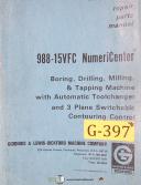 Giddings & Lewis-Bickford-Giddings & Lewis Bickford 988-15VFC, 15V Numericenter Milling Parts Manual 1970-988-15V-988-15VFC-01